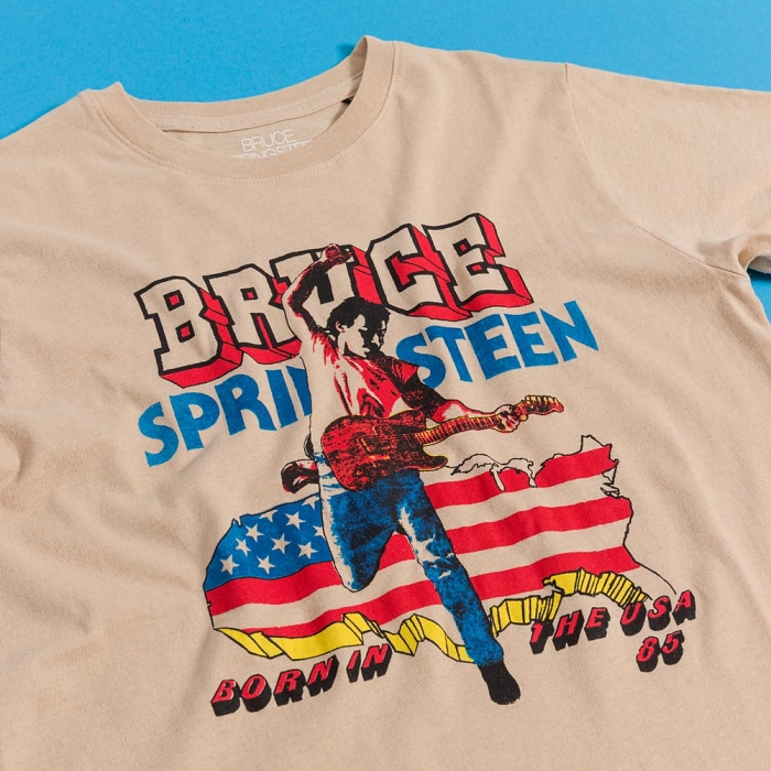 Official Bruce Springsteen '85 Born In The USA Beige Tour T