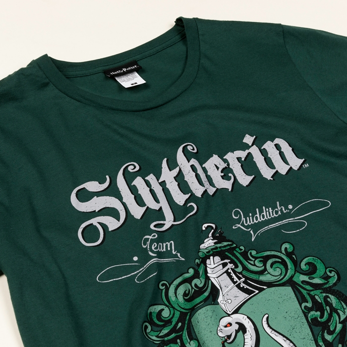 Official Harry Potter Slytherin Crest Dark Green T-Shirt : M | eBay